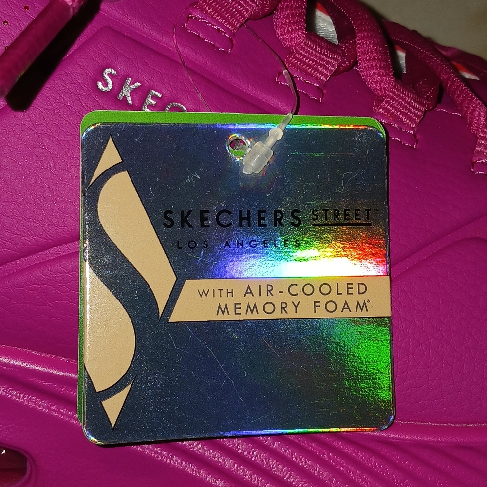 Skechers Street Los Angeles Air Cooled Memory Foam Vegan Fuschia - Picture 5 of 16